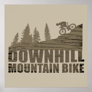 Póster MTB Downhill Ciclismo de Montaña