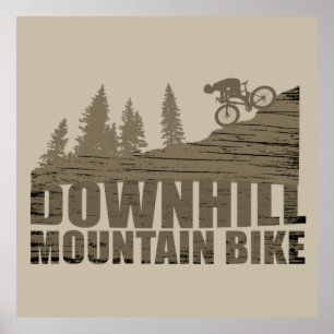 Póster MTB Downhill Ciclismo de Montaña