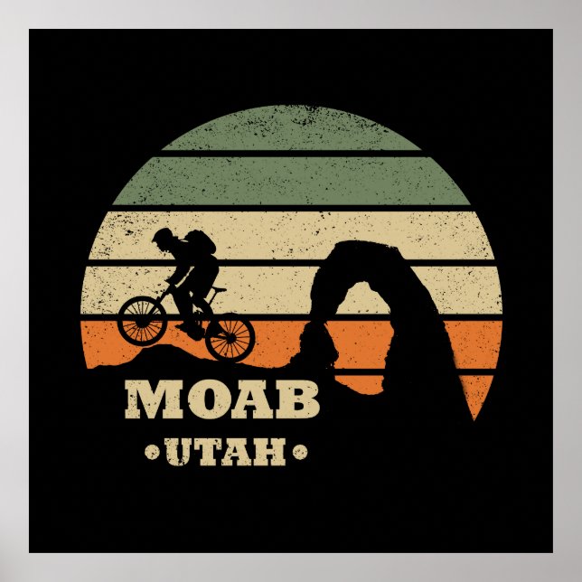 Póster Mtb Moab - Ciclismo de Montaña en Utah (Frente)
