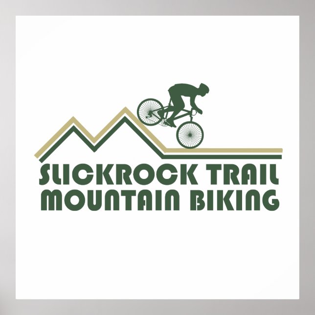 Póster Mtb Mountain Biking - Senderos Slickrock Utah (Frente)
