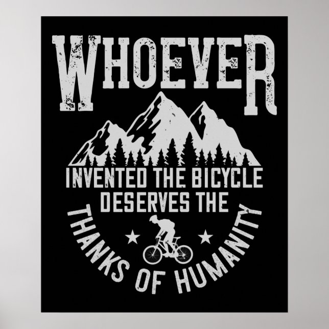 Póster MTB - Quien quiera que inventó la bicicleta (Frente)