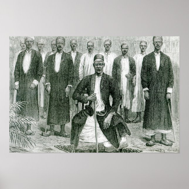 Póster Mtesa, el emperador de Uganda y otros jefes (Frente)