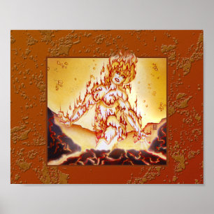 Póster MtG Fire Elemental print