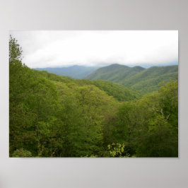 Póster Mtns Blue Ridge vistos desde Blue Ridge Parkway, N