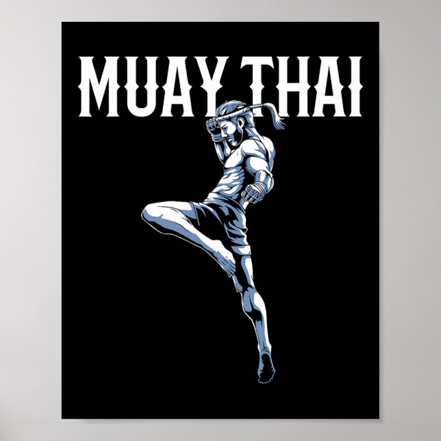 Póster Muay Thai - Boxeo Tailandés Y Kickboxing (Frente)