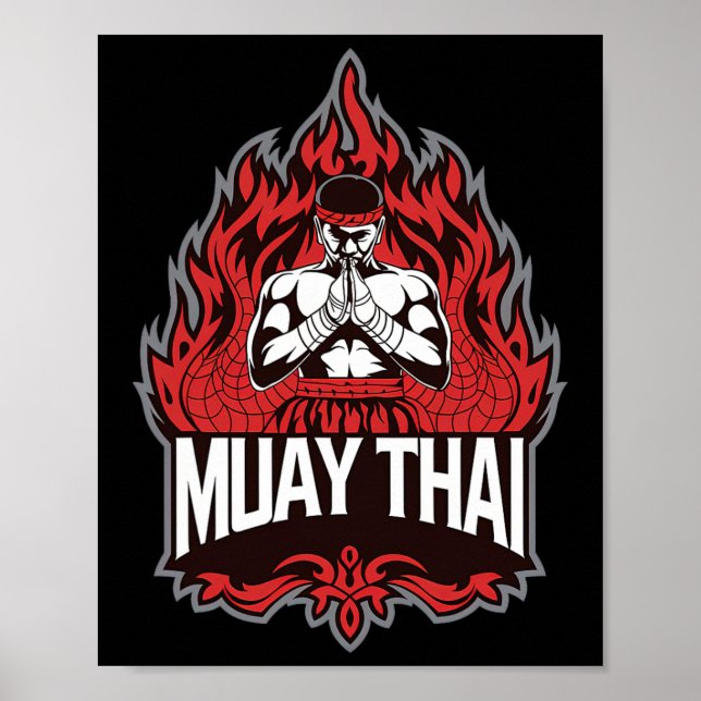 Póster Muay Thai - Boxeo tradicional tailandés (Frente)