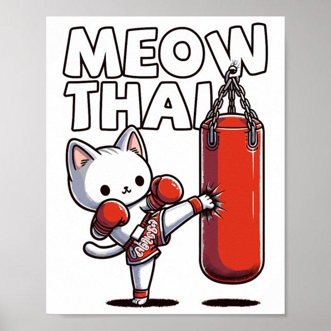 Póster Muay Thai Cat (Frente)