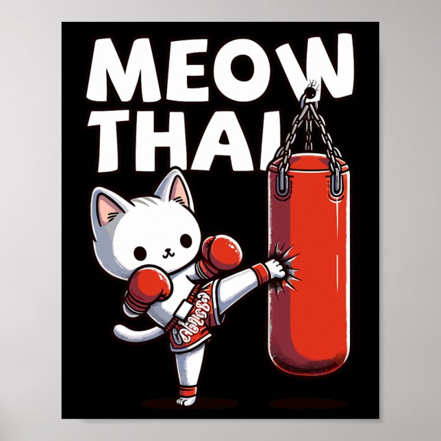 Póster Muay Thai Cat Meow Thai (Frente)