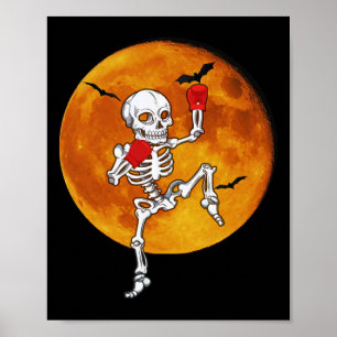 Póster Muay Thai esqueleto de Halloween Kickboxing Mma