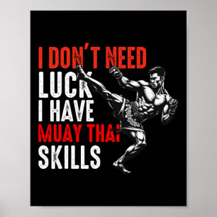Póster Muay Thai Fighter Para Hombres Dad Boxeo Tailandés