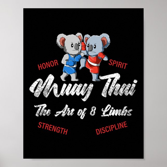 Póster Muay Thai Koala Thai Boxing And Kickboxing  (Frente)