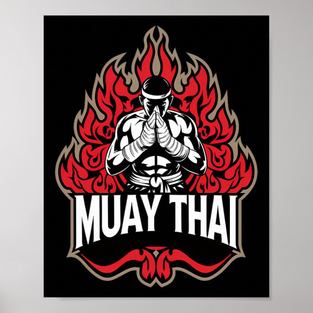 Póster Muay Thai - Luchador tailandés de boxeo Guay (Frente)