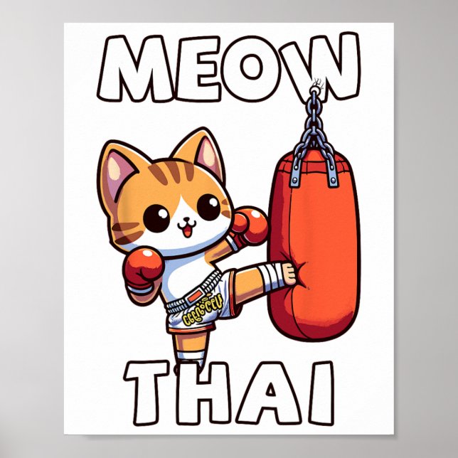 Póster Muay Thai Meow Thai (Frente)