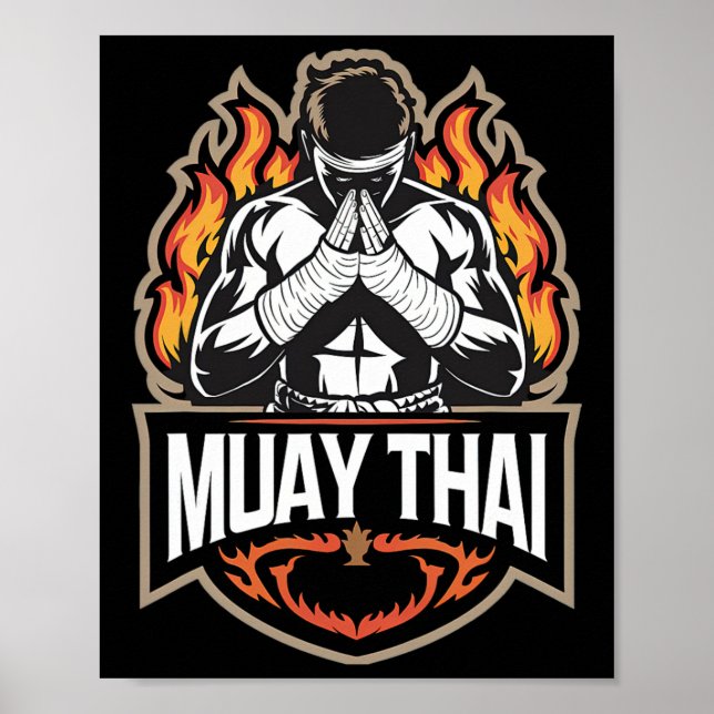 Póster Muay Thai - Mma de boxeo tailandés (Frente)
