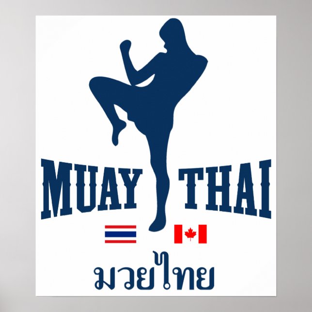Póster Muay Thai Tailandia Canadá (Frente)