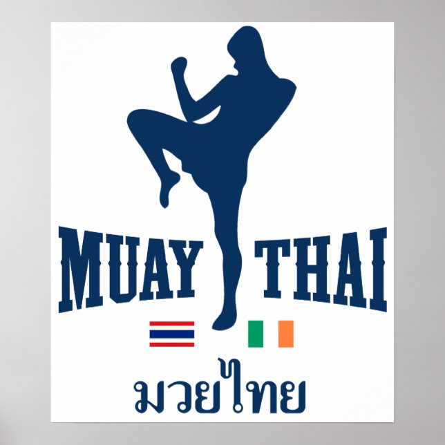 Póster Muay Thai Tailandia Irlanda (Frente)