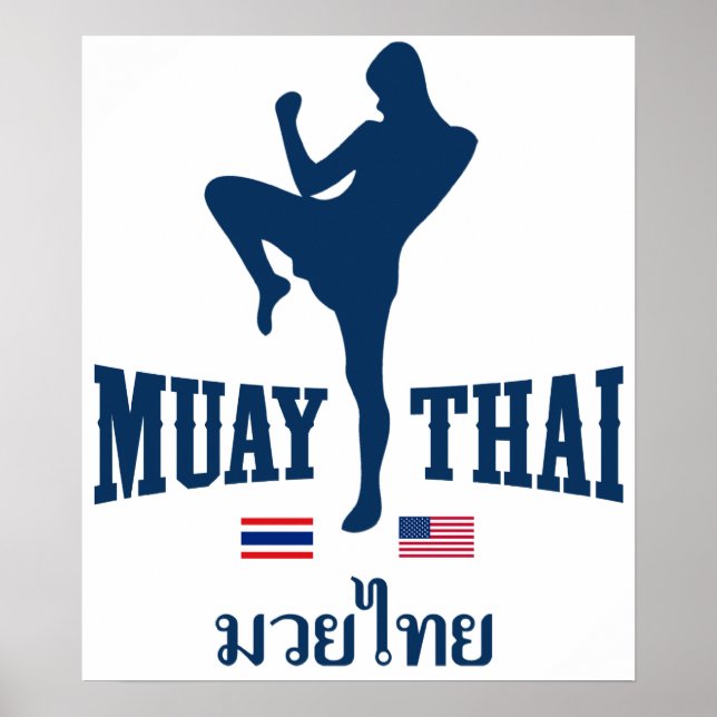 Póster Muay Thai Tailandia USA (Frente)