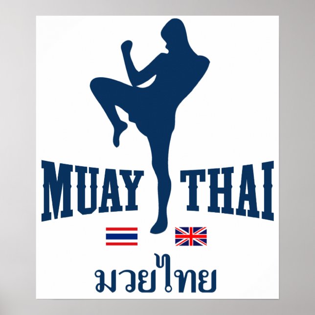 Póster Muay Thai Thailand Reino Unido (Frente)