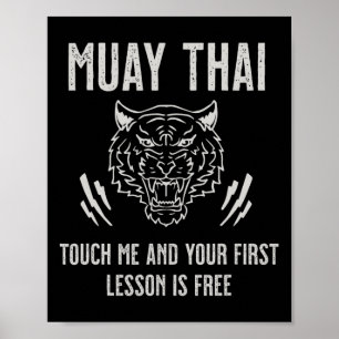 Póster Muay Thai Touch Me Y Tu Primera Lección Es Gratuit