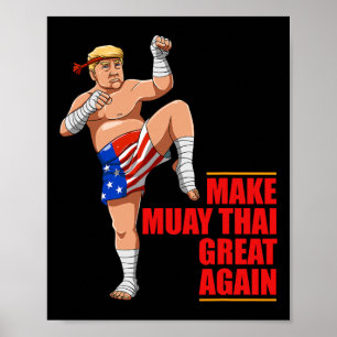 Póster Muay Thai Trump - Haz que Muay Thai sea genial otr