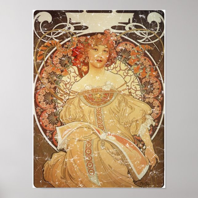 Póster Mucha 2 - 1890 - afligido Poster (Frente)