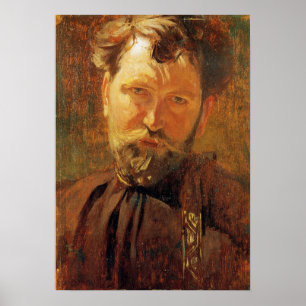 Póster Mucha - autorretrato
