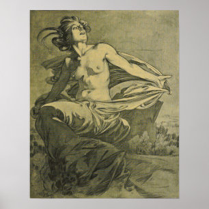 Póster Mucha - Avril Cocorico