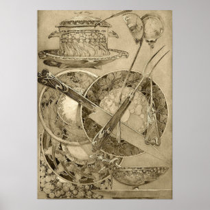 Póster Mucha - De Documents Decoratifs 1901