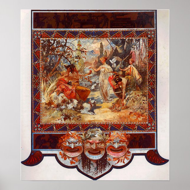 Póster Mucha - El Fallo De París De 1895 (Frente)