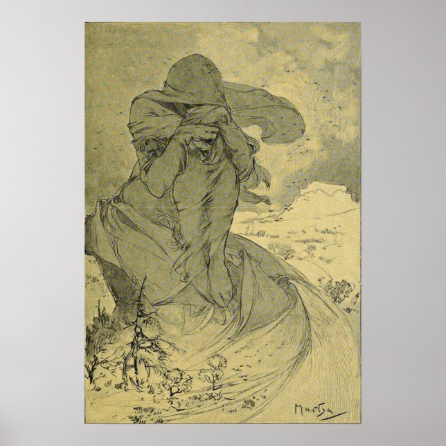 Póster Mucha - Fevrier Cocorico (Frente)