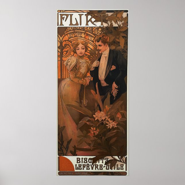 Póster Mucha - Flor (Frente)