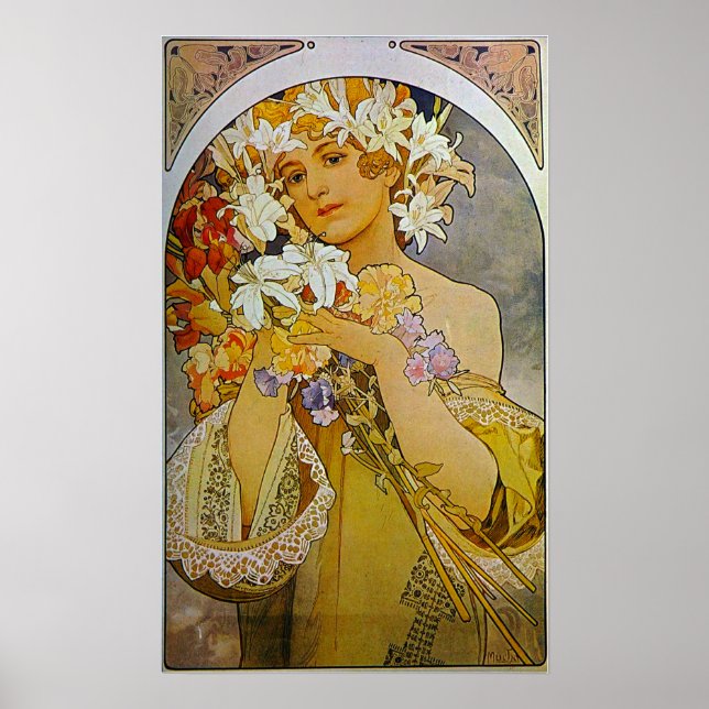 Póster Mucha - Flor 1897 (Frente)