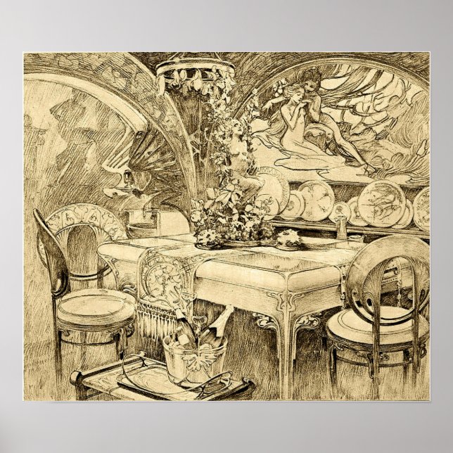 Póster Mucha - Ilustracion 1901 (Frente)