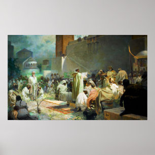 Póster Mucha - Introducción de la Liturgia Eslavona