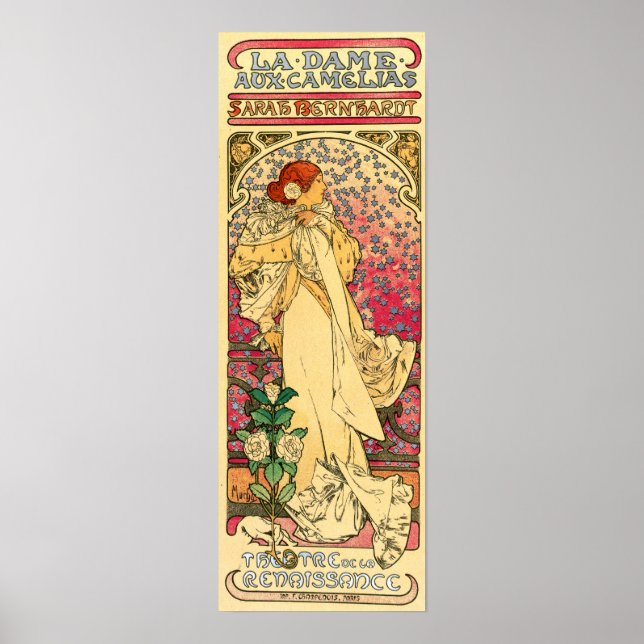 Póster Mucha - La Dame Aux Camelias (Frente)