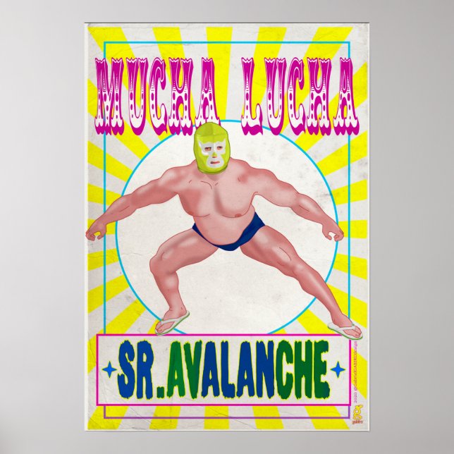 Póster MUCHA LUCHA - Sr. Avalanche (Frente)