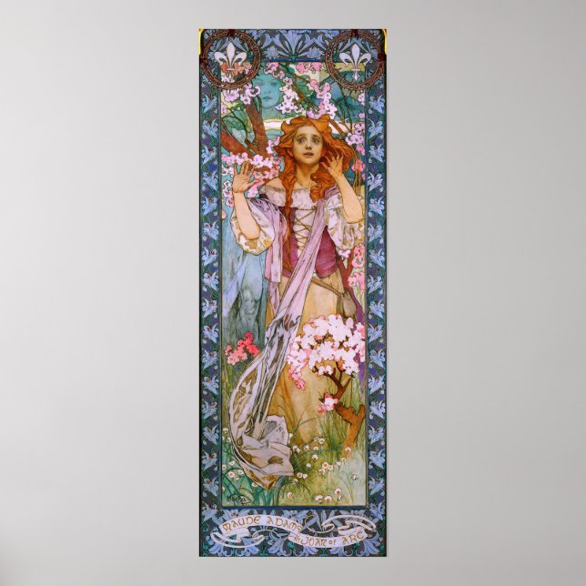 Póster Mucha - Maud Adams Como Juana De Arco 1909 (Frente)