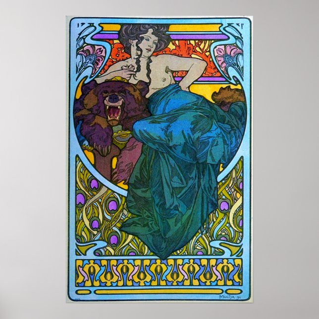 Póster Mucha - Panel de mujeres 1901 (Frente)