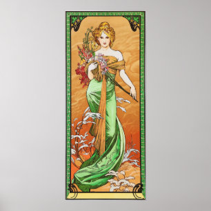 Póster Mucha - Primavera