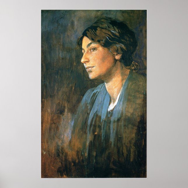 Póster Mucha - Retrato de esposa de artista de Marushka 1 (Frente)