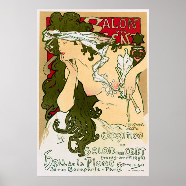 Póster Mucha - Salón 1901 (Frente)