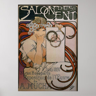 Póster Mucha - Salón de Exposición 1897