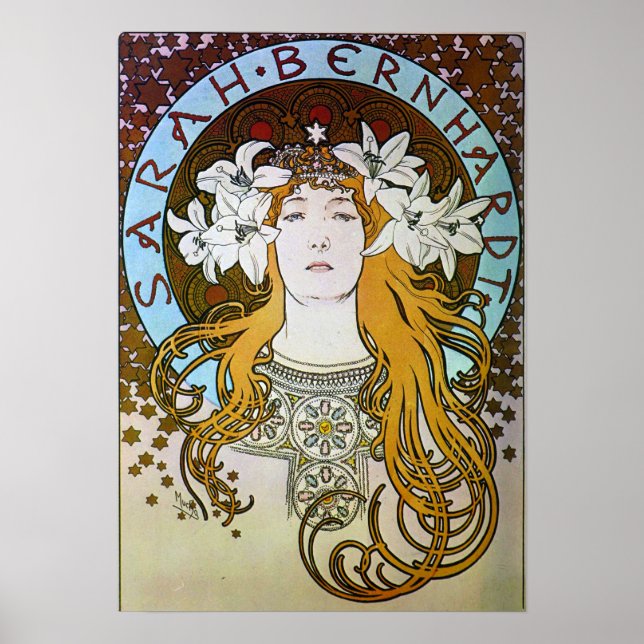 Póster Mucha - Sarah Bernhardt (Frente)