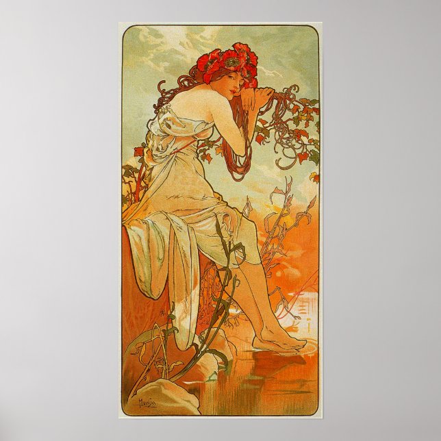 Póster Mucha - Verano 1896 (Frente)