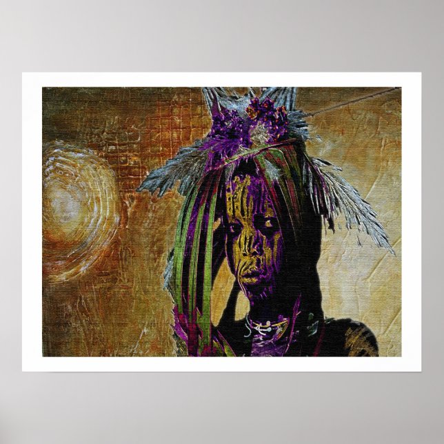 Póster Muchacho africano de la selva (Frente)