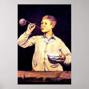 Póster Muchacho balando burbujas, pintura de Edouard Mane