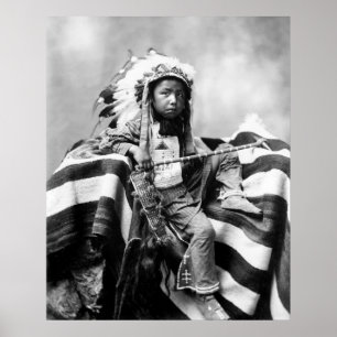 Póster Muchacho del nativo americano, 1899