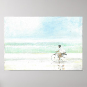 Póster Muchacho en la bicicleta