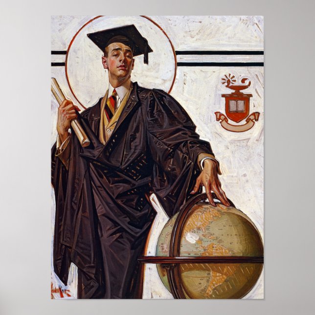 Póster Muchacho graduado, 1920, por Joseph Christian Leye (Frente)