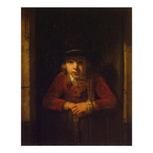 Póster Muchacho que mira a través de la ventana, c.1647